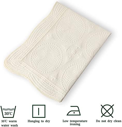 MONOBLANKS Baby Quilt Personalized Monogram Lightweight Throw Blanket Four Seasons Light Yellow