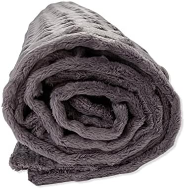 Charcoal Grey Minky Dot Baby Blanket 30x30