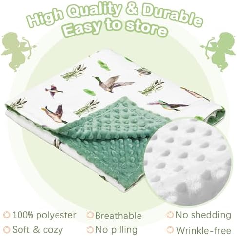 HunnmingRe Mallard Duck Double Layer Baby Blanket