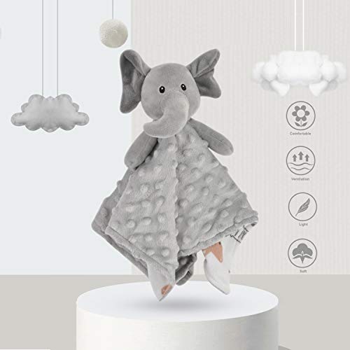 BORITAR 14 Inch Elephant Baby Security Blanket