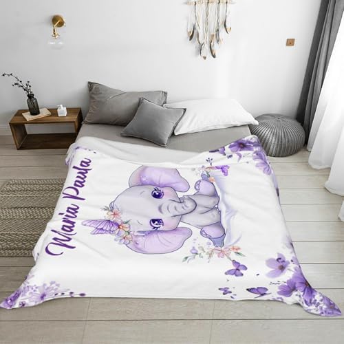 Personalized Baby Blanket with Name Custom Flannel Throw for Kids