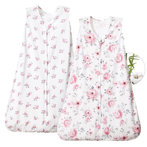 PHF Bamboo Rayon 70 Cotton Sleep Sack 0-6 Months 2 Pack