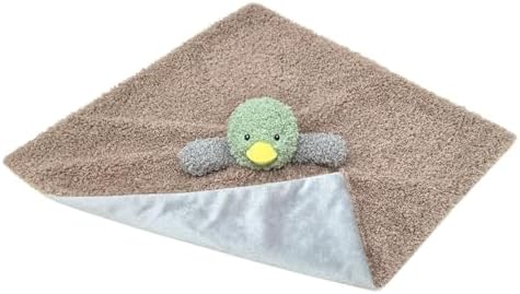 Doindute Baby Duck Security Blanket - 14 Inches Plush Green Stuffed Animal Lovey