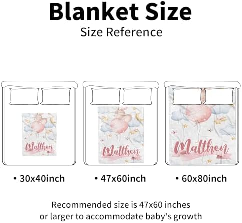 Personalized Baby Blanket with Name Lunar Bunny Design 1