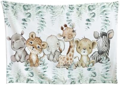 HawSkgFub Flannel Fleece Baby Blanket with African Animals