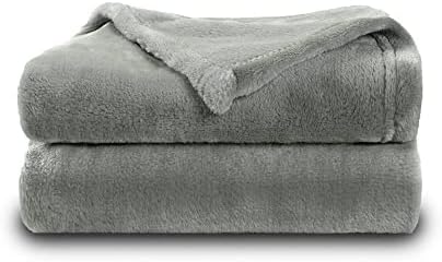 NANPIPER Grey Fuzzy Baby Blanket - 30x40 Inches