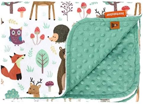 Dear Baby Gear Soft Baby Blanket - Crib Cover with Mint Green Dot Design
