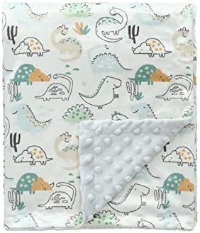 CREVENT Fuzzy Baby Blanket Dinosaur 30x40 Inches