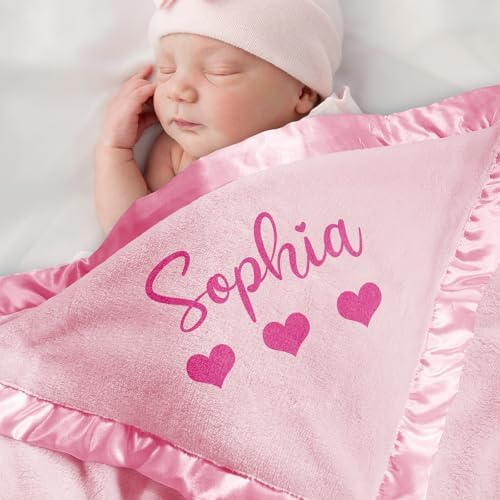 Yofair Personalized Baby Blanket with Name Customized Blanket for Newborn