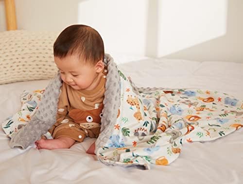 Cute Animal Minky Blanket for Boys Girls
