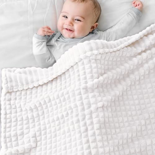 HOMRITAR Cozy Fleece Baby Blanket with 3D Design