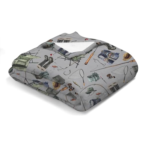 Fishing Baby Blanket for Boys Flannel Swaddle Blanket