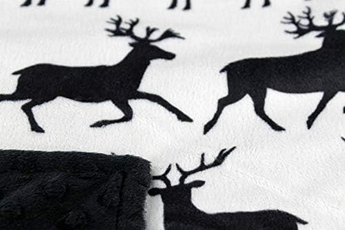 Top Tots Baby Blanket - Black Horned Animal Deer 1