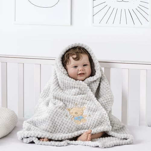 CREVENT 30X40 Fluffy Cozy Baby Blanket for Girls Boys Infants Toddlers