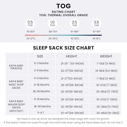 Kaiya Baby Unisex Sleep Sack 25 Tog 18-36 Months