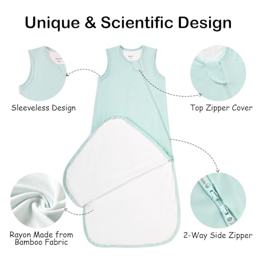 EasyFi Supersoft Bamboo Rayon Sleep Sack 2 Pack for 0-6 Months