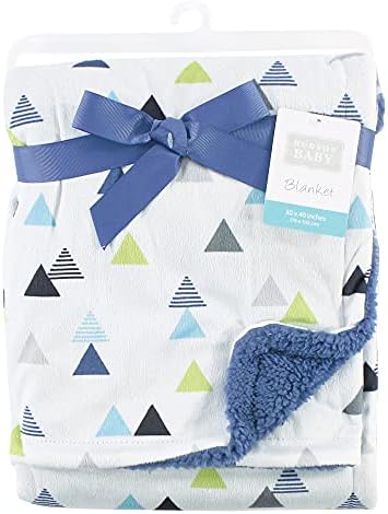 Hudson Baby Plush Mink and Sherpa Blanket Abstract One Size 1