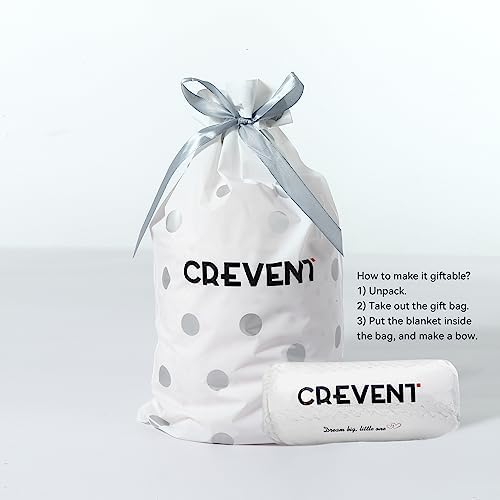 CREVENT Minky Baby Blanket 30x40 Inches Soft Plush Receiving Blanket