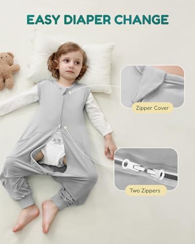 HOMEAL Toddler Sleep Sack with Feet 12M-7T