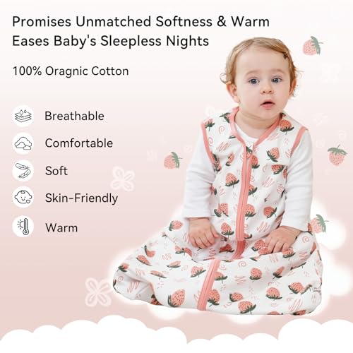 Unnivoll Baby Sleep Sack 18-24 Months 3 Pack Strawberry 05 Tog