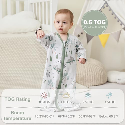 JELLYMONI 6-12 Months Sleep Sack 2 Pack 100 Cotton
