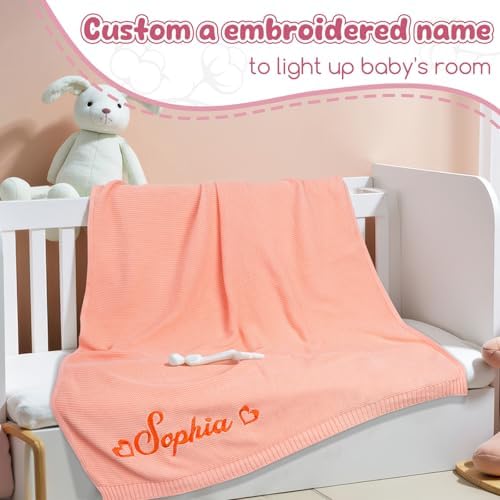 Greatabox Personalized Baby Blanket with Name 30x40in