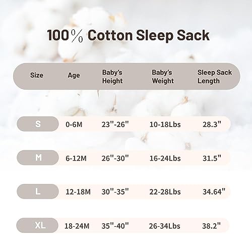 PRIMLECT 12-18 Months Sleep Sack Muslin Wearable Blanket