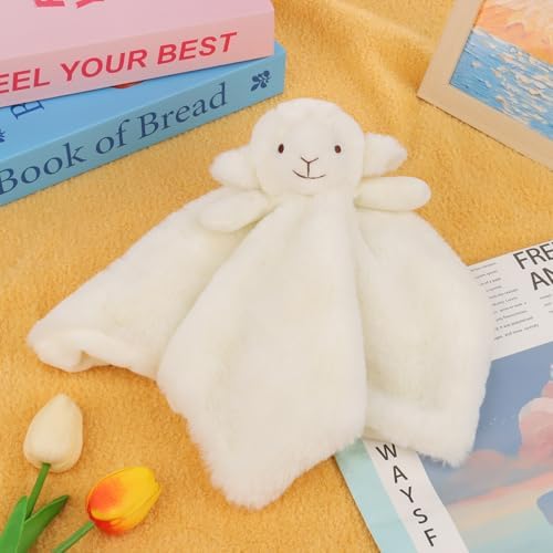 Apricot Lamb 14 Inch White Lamb Security Blanket