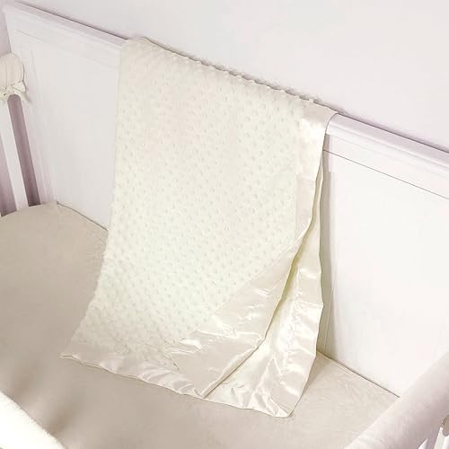 American Baby Company Heavenly Soft Chenille Receiving Blanket Cream 30 x 40