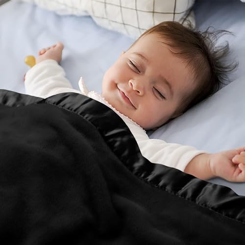 Pro Goleem Fleece Baby Blanket with Satin Trim 1
