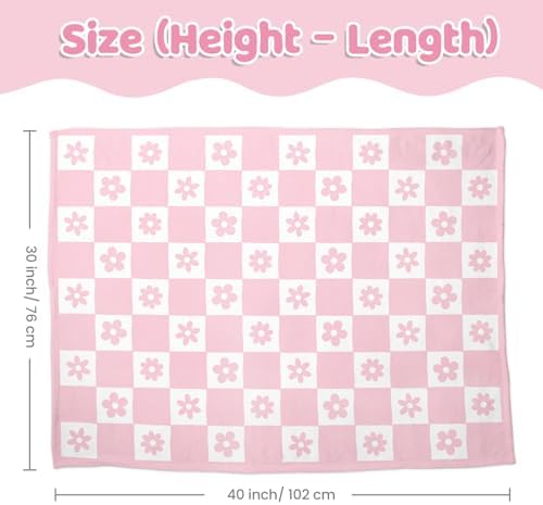 Daisy Minky Baby Blanket 30x40 Inches for Girls