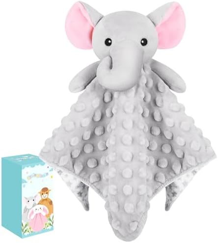 Soft Baby Lovey Elephant Security Blanket for Newborns - Gray 124in