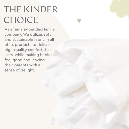 Ultra-Soft Fleece Lovey Blanket with Satin Trim - 16x16 Inch - Cream