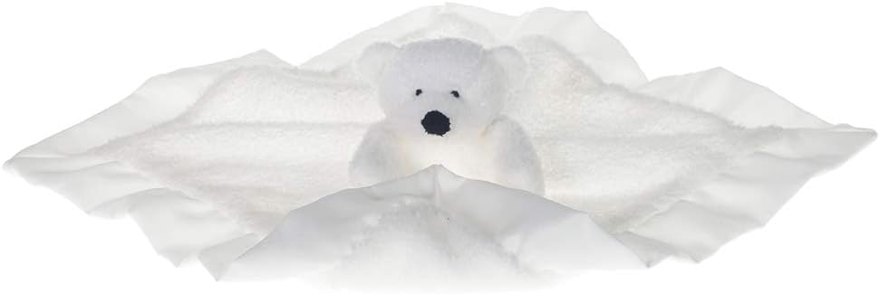 Apricot Lamb White Polar Bear Security Blanket 14 Inches 1