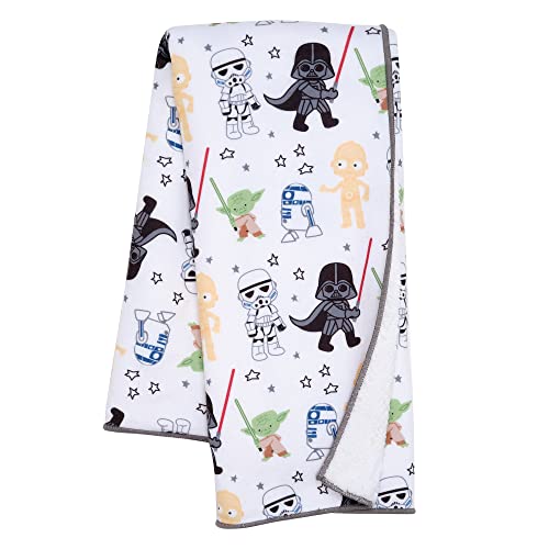 Lambs Ivy Star Wars Fleece Baby Blanket with Yoda and Darth Vader