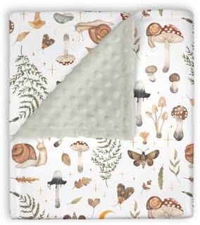 Mink Baby Blanket with Dotted Backing for Baby Shower