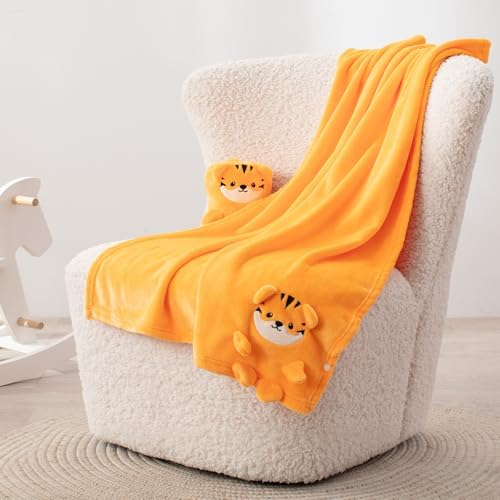 Babyhuggle Foldable Tiger Plush Blanket