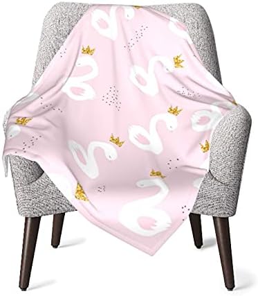 Duduho Swan Princess Baby Blanket 30x40 Inch Soft Plush