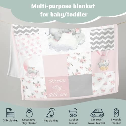 HawSkgFub Flannel Elephant Blanket for Baby Toddler Kids