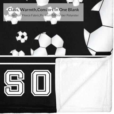 Deven Soccer Baby Blanket - Custom Name Gift