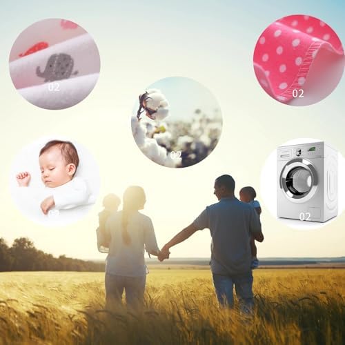 Waoot Kdet Cotton Flannel Receiving Blankets 8 Pcs for Baby