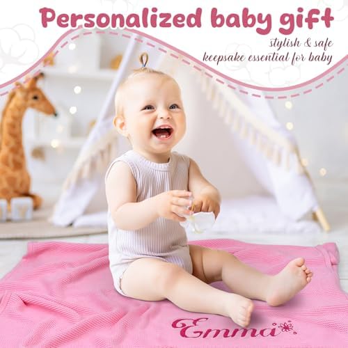 Greatabox Personalized Baby Blanket with Name 30x40in