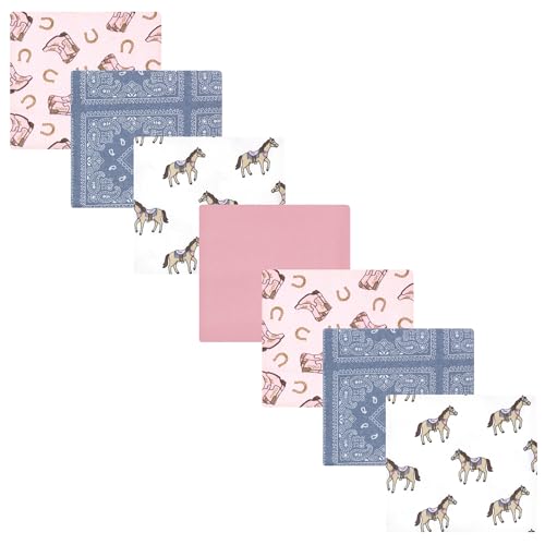 Hudson Baby Unisex Flannel Receiving Blankets 7-Pack Cowgirl