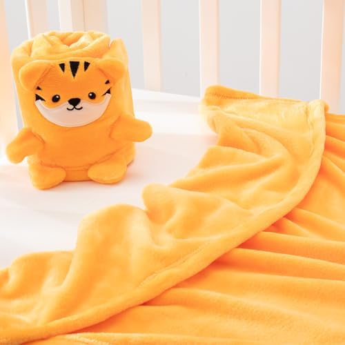 Babyhuggle Foldable Tiger Plush Blanket
