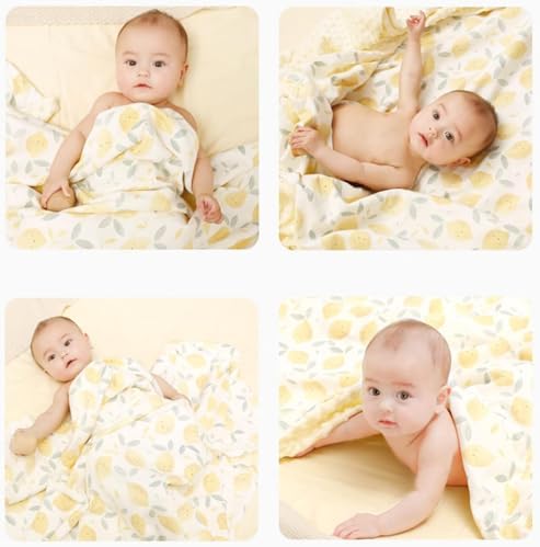 iEvolve Baby Bed Blanket Ultra Soft Double Layer Minky Sherpa Receiving Blanket