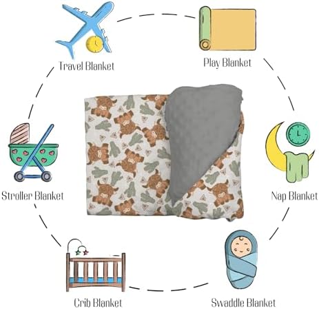 Mink Baby Blanket for Boys - Cactus Gray