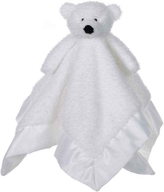 Apricot Lamb White Polar Bear Security Blanket 14 Inches 1