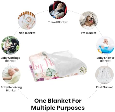 Personalized Elephant Baby Blanket with Name - Soft and Cozy