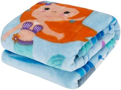 EVERYDAY KIDS Toddler Throw Blanket - Mermaids Undersea Adventure 30 x 40