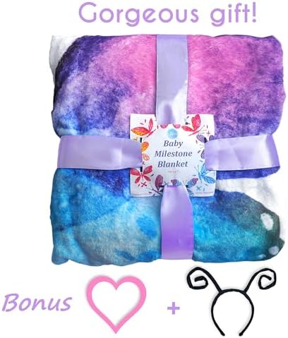 Evovee Baby Milestone Blanket Butterfly Design